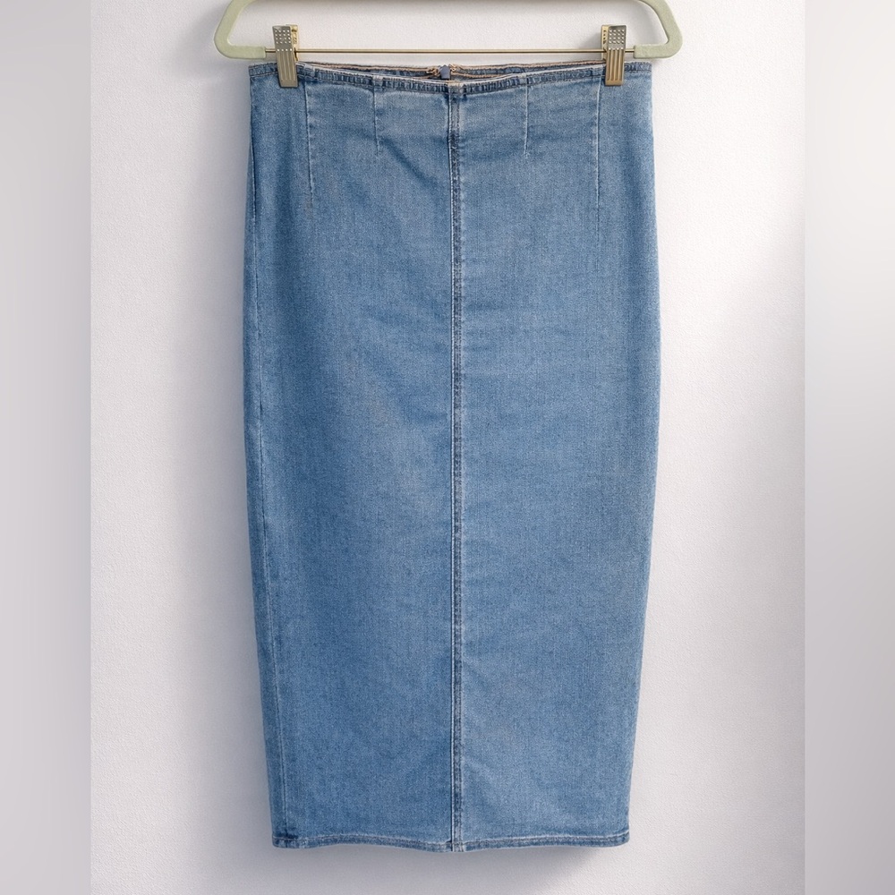 American Eagle Outfitters Light Blue Denim Pencil Skirt Super High Rise MIDI